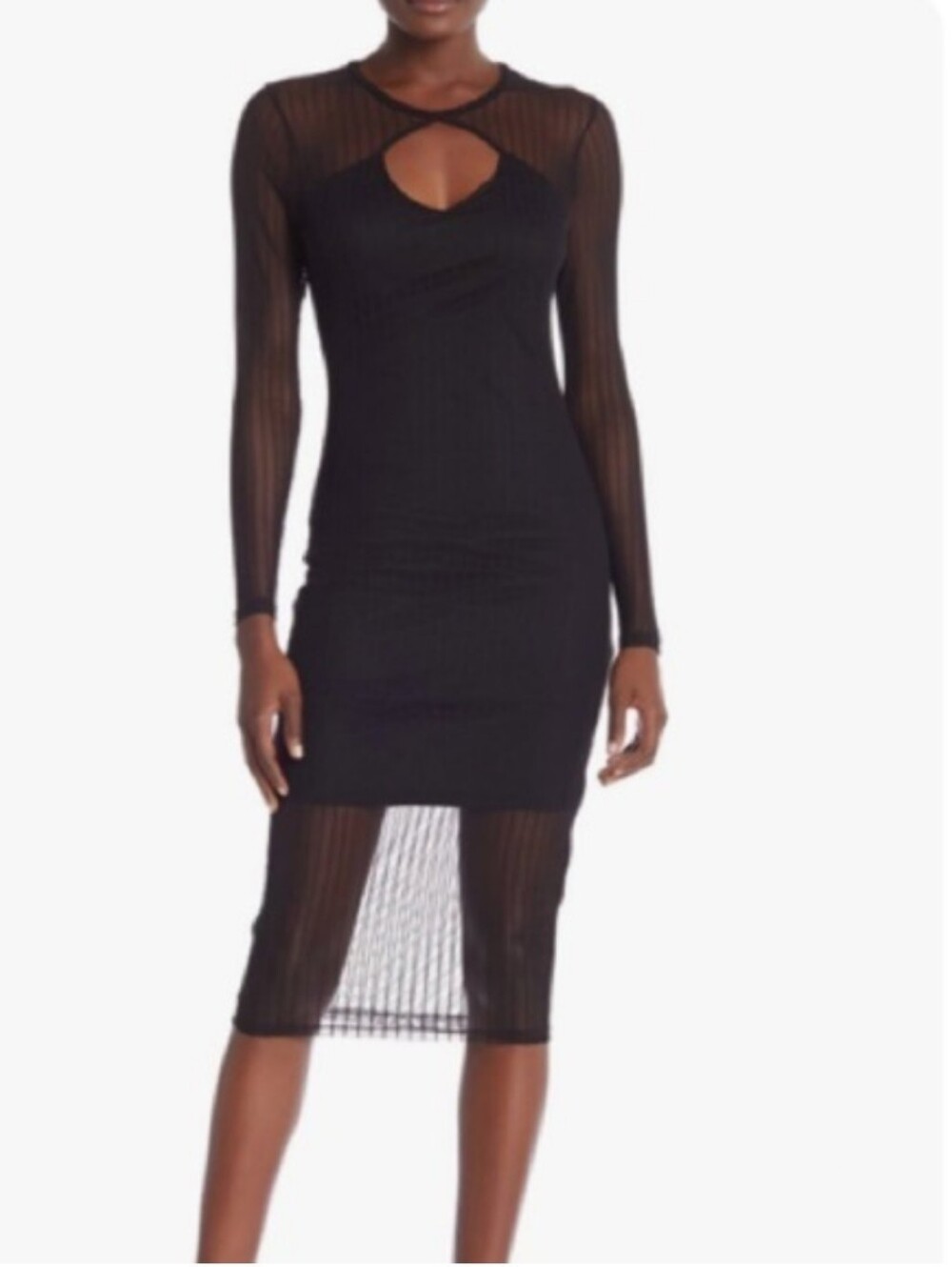 PROJECT RUNWAY black midi cocktail dress